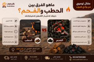 ماهو الفرق بين الحطب والفحم؟