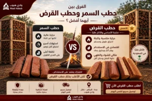 الفرق بين حطب السمر وحطب القرض